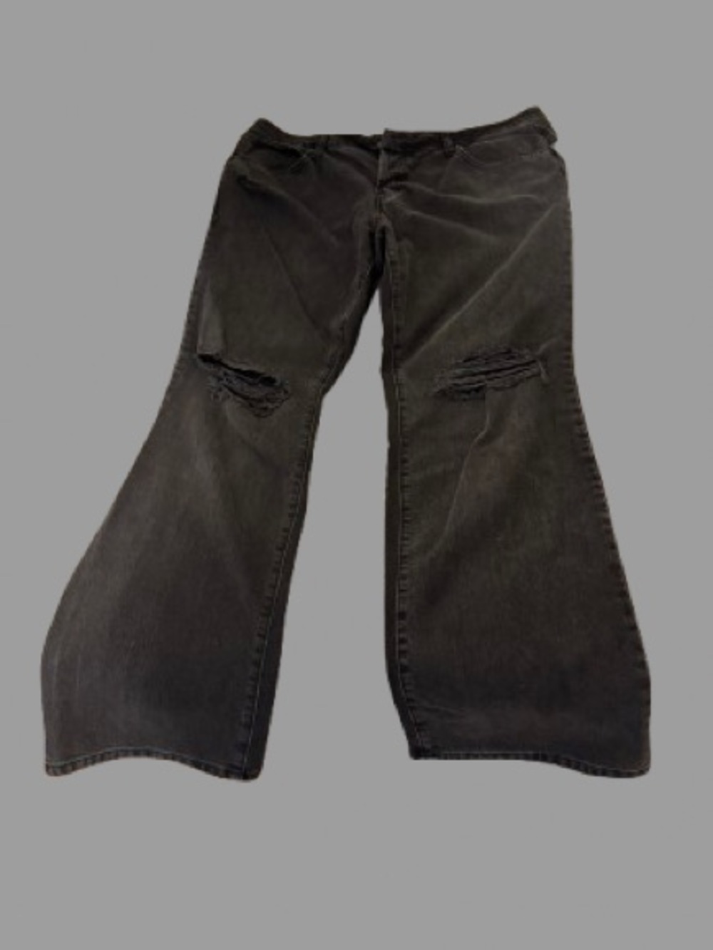 wild fable Distressed Black Flare Jeans-Size 16 32.5 inseam-NWT